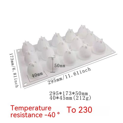 15 Even Strawberry Mousse Silicone Mold
