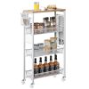 4-Tier Slim Rolling Cart