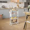 4-Tier Slim Rolling Cart