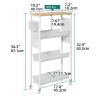 4-Tier Slim Rolling Cart