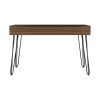 Posey 1-Drawer Rectangle Writing Desk with Hairpin Legs Mahogany