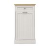 One Drawers and One-Compartment Tilt-Out Trash Cabinet Kitchen Trash Cabinet-White