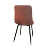 Dining Chairs Set of 4,Modern Kitchen Dining Room Chairs,Upholstered Dining Accent Chairs in linen Cushion Seat and Sturdy Black Metal Legs(Caramel)