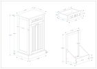 One Drawers and One-Compartment Tilt-Out Trash Cabinet Kitchen Trash Cabinet-White