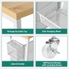4-Tier Slim Rolling Cart