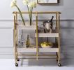 Vorrik Serving Cart; Gold & White-Washed YF