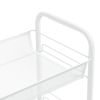 3-Tier Kitchen Trolley White 18.1"x10.2"x25.2" Iron