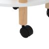 3-tier Trolley White 15"x15"x32.3" Engineered Wood&Solid Wood Pine